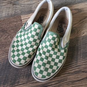 Green checkered vans